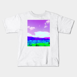 Aesthetic Valley Moon Kids T-Shirt